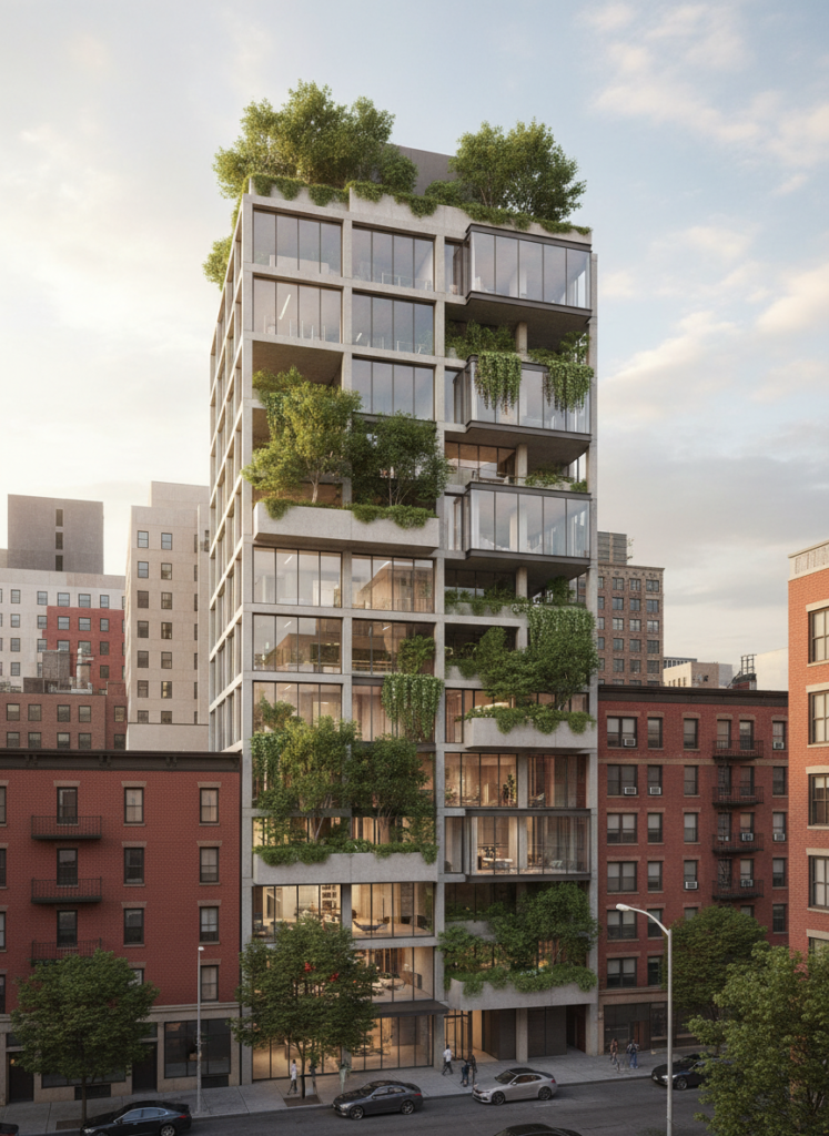 Transformation eines monostrukturellen Bürogebäudes in urbanen Wohnraum durch intelligente Eingriffe in die Tragwerksstruktur.