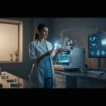 Forscherin testet 3D-Zahnelement für Artem Care Portfolio-Erweiterung 2026 als wissenschaftliche dentale Revolution.