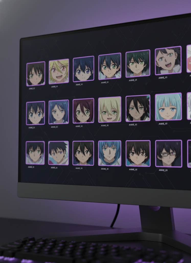 AniWorld Plattform Benutzeroberfläche und Design Grid