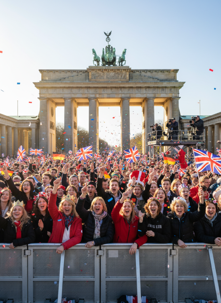 Royale Fans am Brandenburger Tor