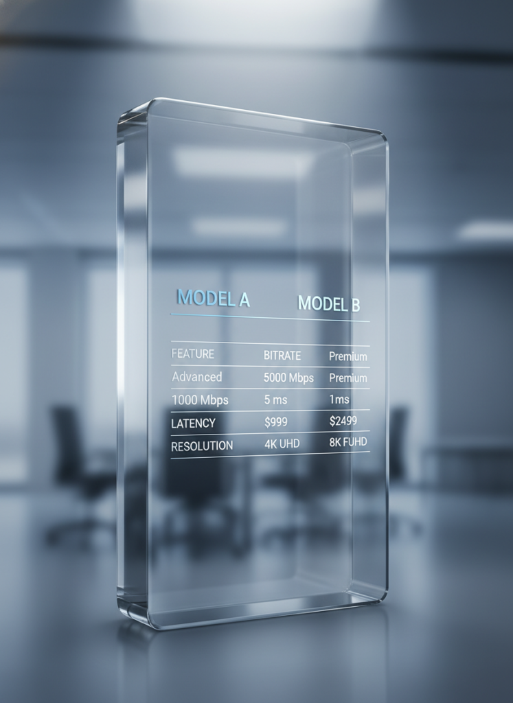 Vergleichstabelle Bitraten und Kosten