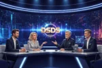 Die DSDS Final Season Jury 2026 in einem digitalen Studio für die ultimative Analyse der Castingshow-Zukunft.