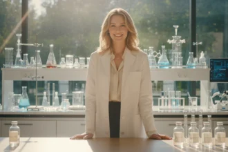 Leonie Hanne Beauty Launch: Wissenschaftlicher Testbericht und Inhaltsstoff-Analyse in einem modernen Labor-Setting.