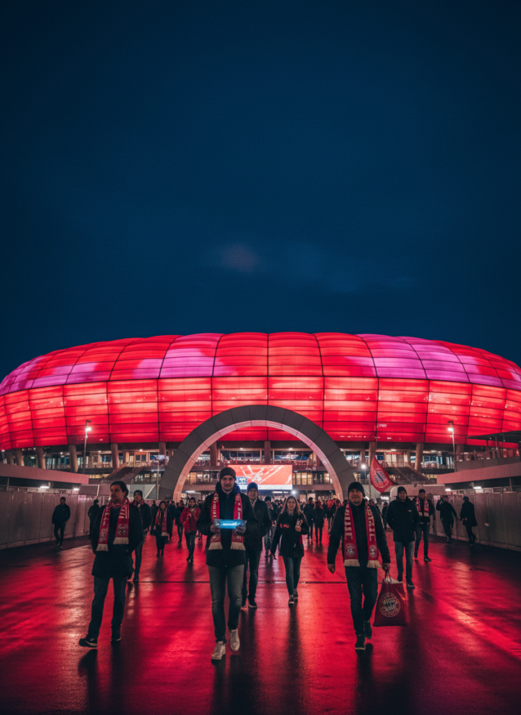 Allianz Arena München Konzert Einlass und Anreise bei Nacht